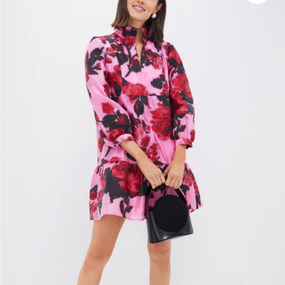 Tuckernuck cerise blossom Pink and Red Floral Long Sleeve Dress